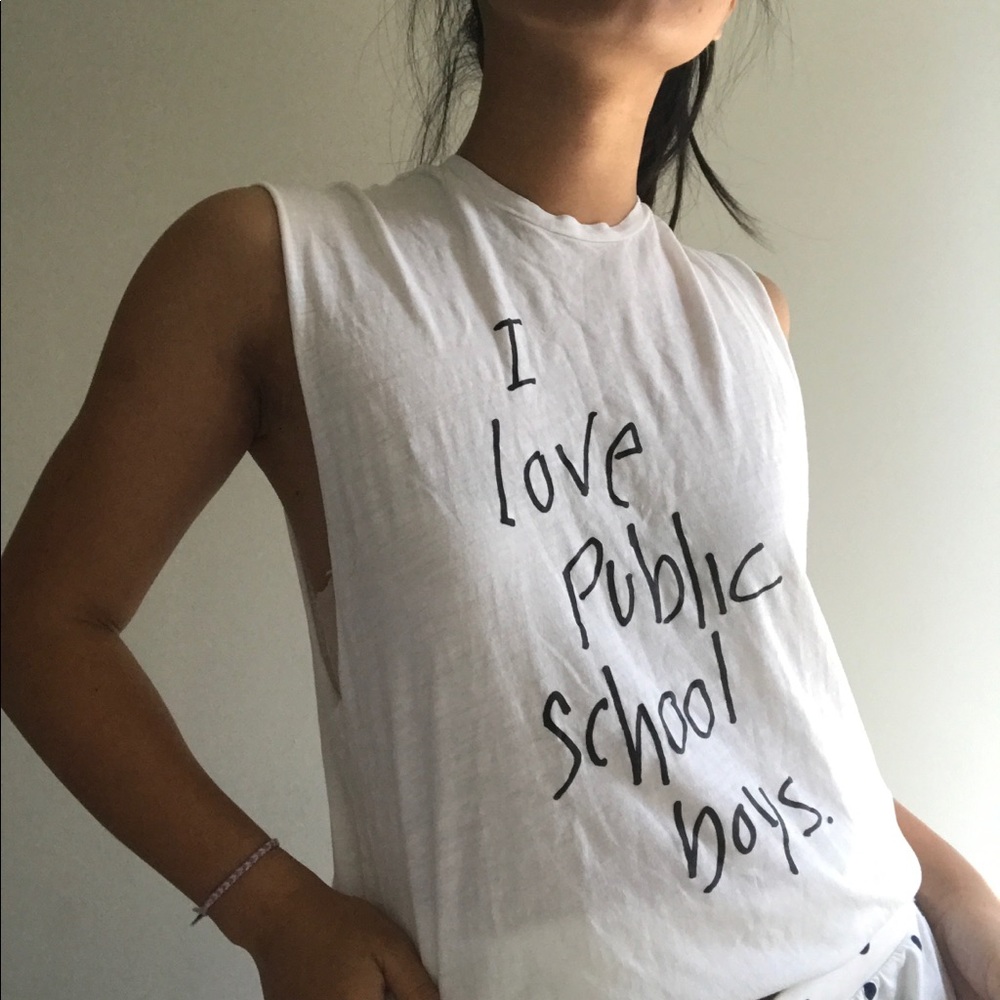 public school x jcrew muscle tank